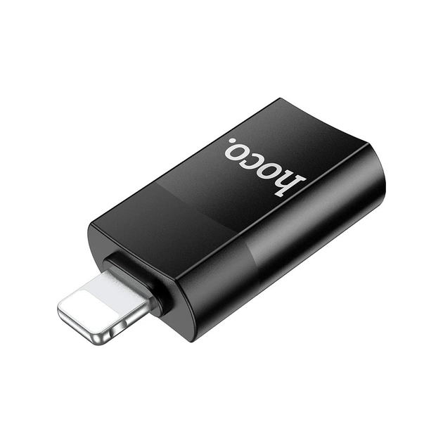 Перехідник UA17 Lightning M to USB F USB2.0 no data transfer Black HOCO (6931474761989) - picture 5