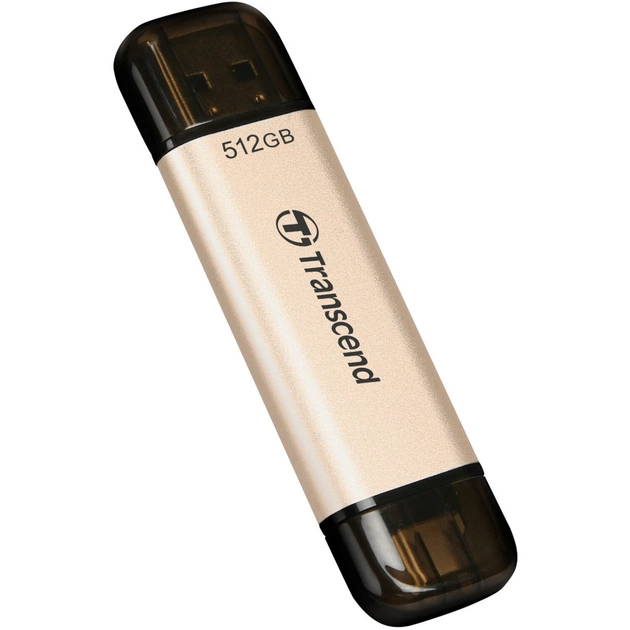 USB флеш накопичувач Transcend 512GB JetFlash 930C Gold-Black USB 3.2/Type-C (TS512GJF930C) - picture 4
