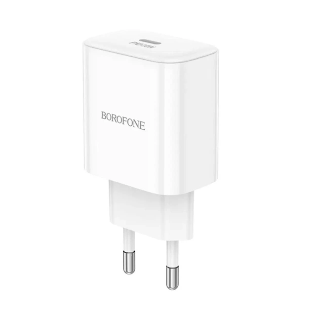 Зарядное устройство BOROFONE 1xUSB-C PD20W BA81A white (6941991108181) - изображение 1