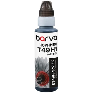 Чорнило Barva Epson T49H 100мл, Pigm, флакон OneKey, Black (ET49H-932-1K) зображення 1