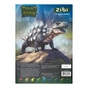 Цветной картон ZiBi набор цветного картона и бумаги DINO, А4, 9 л. картона + 9 л. бумагу (ZB.1968-16) - уменьшенное изображение 2