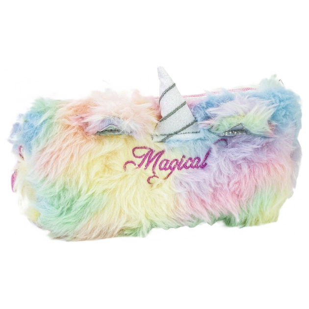 Пенал Cool For School плюшевый 1 отделение Magical розовый (CF87107) - изображение 1