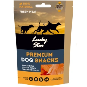 Ласощі для собак Lucky Star Соломка з курячого в'яленого м'яса ≈11 см 85 г (4820111434145) зображення 1