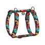 Шлея для собак WAUDOG Nylon з QR-паспортом анатомічна H-подібна "Зубасті монстри" пластиковий фастекс XL (323-4048) - зменшене зображення 1