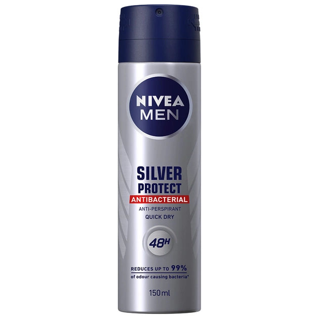 Антиперспірант Nivea Men Срібний захист спрей 150 мл (4005808302628/4005808305742) - изображение 1