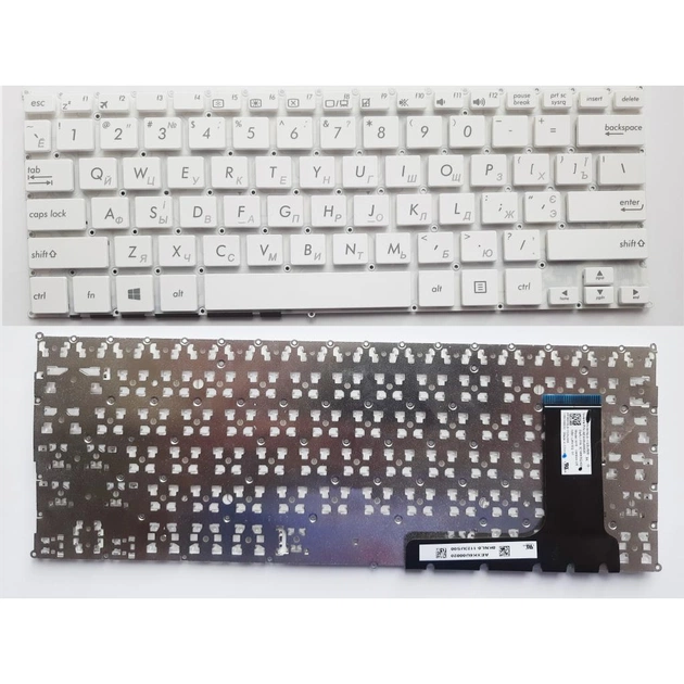 Клавіатура ноутбука ASUS X201E/X202E/S200 біла (A46070) - изображение 1
