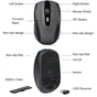 Мышка беспроводная Wireless 2.4G USB 1200 DPI - уменьшенное изображение 2