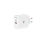 Зарядний пристрій 2E USB-C Wall Charger GaN 65W, white (2E-WC3USB65W-W) - зменшене зображення 1