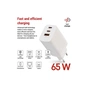 Зарядний пристрій EMOS V05G65 1xUSB-A + 2xUSB-C PD65W GaN (V05G65) - зменшене зображення 3