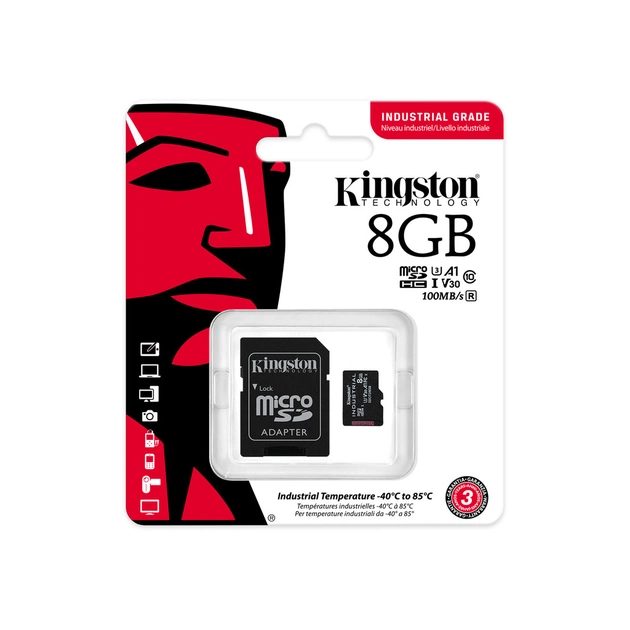 Карта пам'яті Kingston 8GB microSDHC class 10 UHS-I V30 A1 (SDCIT2/8GB) - изображение 3
