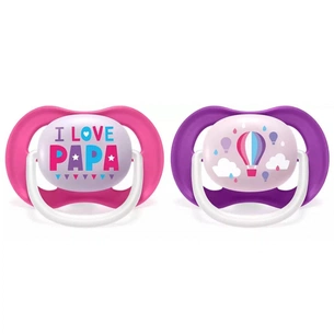 Пустушка Philips AVENT Ultra Air I love… для дівчат, 6-18 міс (SCF080/04) зображення 1