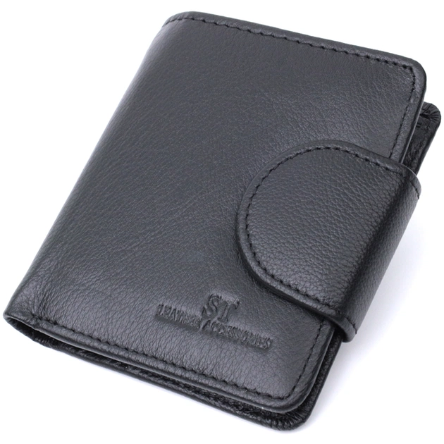 Гаманець ST Leather З натуральної шкіри Чорний (22701) - зображення 1
