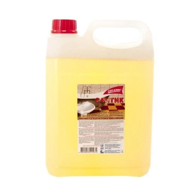 Рідина для чищення ванн San Clean Сантік для сантехніки 5 кг (4820003541074) - зображення 1