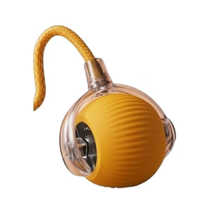 Іграшка для котів Me&Pet Інтерактивний м'яч з мотузкою жовтий (NMP-47Y) зображення 1