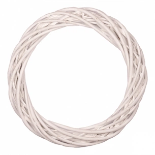 Різдвяний вінок YES! Fun ротанговий білий 20 см (974265) picture 1