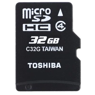 Карта пам'яті Toshiba 32Gb microSDHC class 4 (SD-C32GJ(BL5A) зображення 1