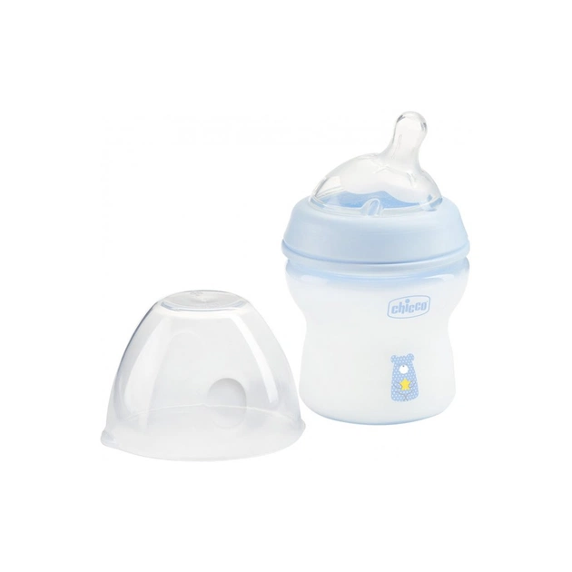 Пляшечка для годування Chicco Natural Feeling Color 150 мл 0 м + Блакитна (81311.20) - picture 1