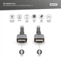 Кабель мультимедийный HDMI M to HDMI M 3.0m V2.1 8K60Hz 48Gbps black Digitus (DB-330200-030-S) - уменьшенное изображение 3