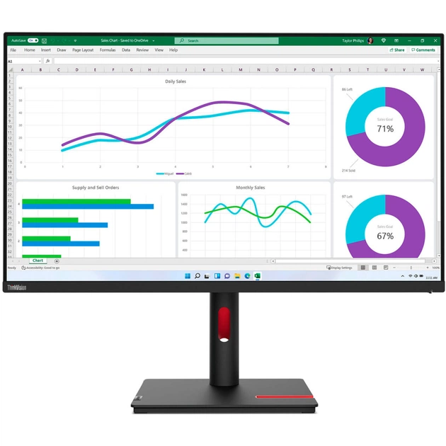 Монітор Lenovo T32h-30 (63D3GAT1UA) - зображення 1