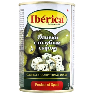 Овочева консервація Iberica Оливки фаршировані блакитним сиром 300 г (8436024298901) picture 1
