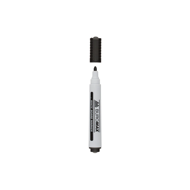 Маркер Buromax для магнітних дошок, чорний, 2-4 мм, спиртова основа (BM.8800-01) - зображення 1
