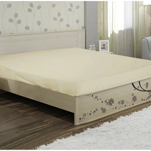 Простирадло Ярослав на гумці бязь 02 бежевий 200х140х20 (38155) зображення 1