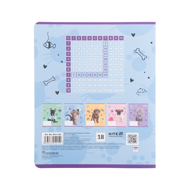 Зошит Kite Rachael Hale, 18 аркушів, клітинка (R25-236) - picture 6