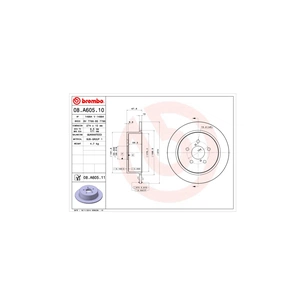 Гальмівний диск Brembo 08.A605.11 зображення 1