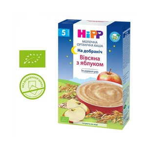 Дитяча каша HiPP молочна вівсяна з яблуком На добраніч 250 г (9062300140276) зображення 1