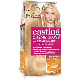 Фарба для волосся L'Oreal Paris Casting Creme Gloss 1013 - Світло-світло-русявий бежевий 120мл (3600521831748) зображення 1