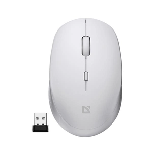 Мишка Defender Auris MB-027 Silent Wireless White (52028) зображення 1
