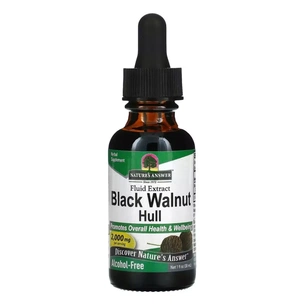Травы Nature's Answer Черный орех, экстракт в каплях без спирта, 2000 мг, Black Walnut (NTA-00580) изображение 1