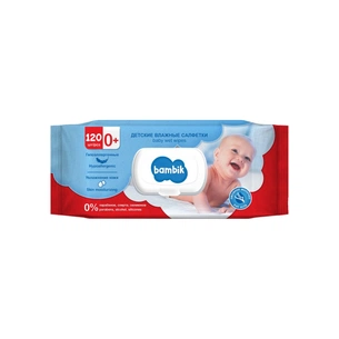 Дитячі вологі серветки Bambik з вівсяним молочком 120 шт. (43406100) зображення 1