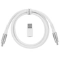 Дата кабель USB-C + USB A to USB-C 1.0m Double-Sleeved Geek white Keychron (CAB20_KEYCHRON) - зменшене зображення 1