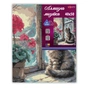 Картина по номерам Santi алмазна мозаїка Квітка та кошеня 40х50 см на підрамни (956056) - preview 2