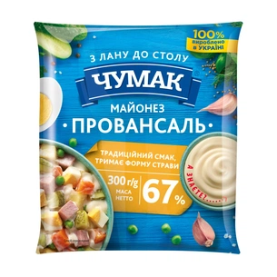 Соус Чумак Майонез Провансаль 67% 300 г П (4823096008523) зображення 1