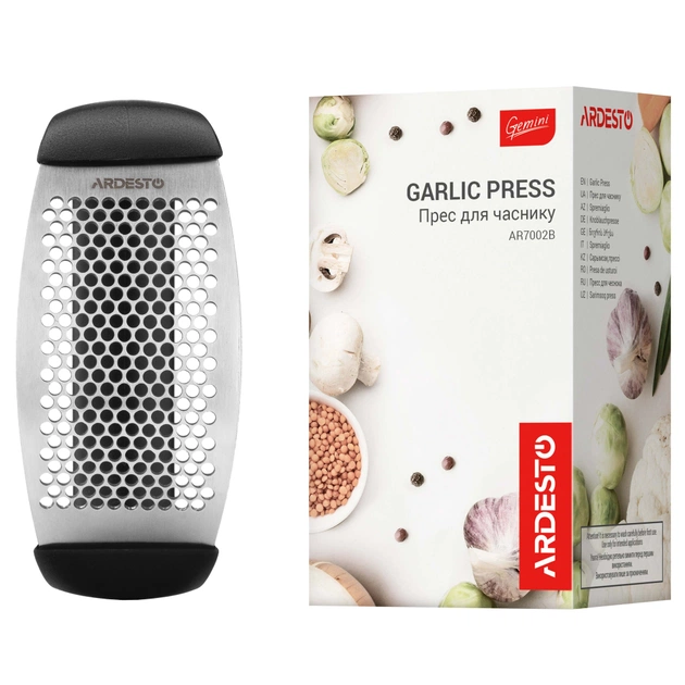 Прес для часнику Ardesto Gemini, 12см, нержавіюча сталь, пластик, чорний (AR7002B) - picture 5