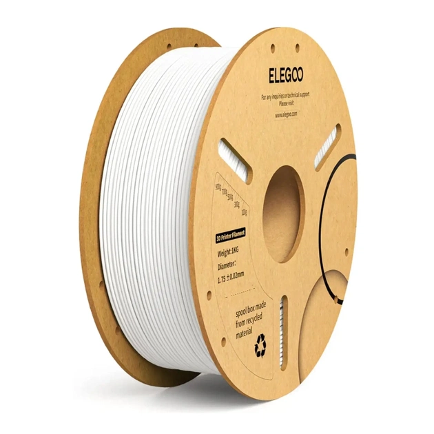 Пластик для 3D-принтера ELEGOO PLA Plus 1кг, 1.75мм, white (50.203.0049) - изображение 1