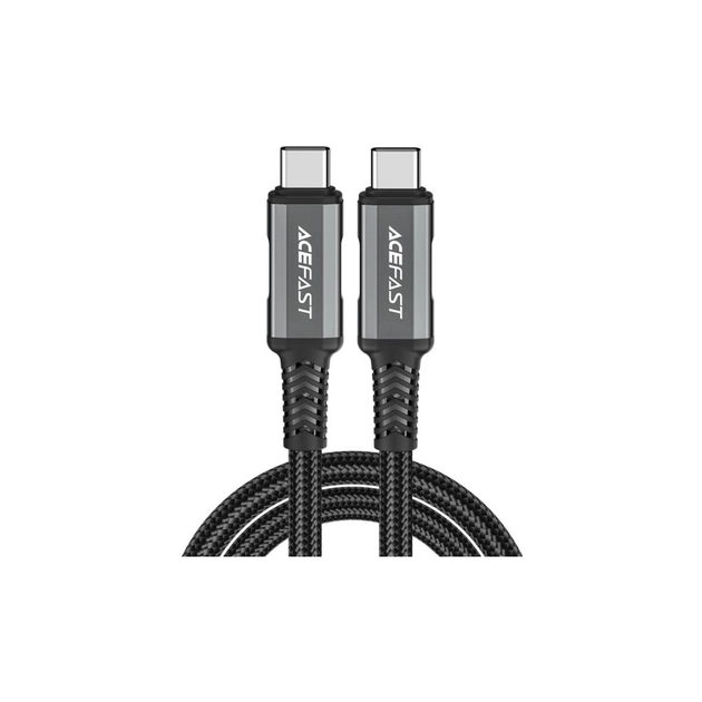 Дата кабель USB-C to USB-C 1.0m USB 4.0 240W audio/video black-grey Acefast (6974316282631) - изображение 1