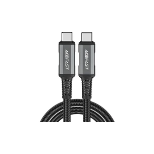 Дата кабель USB-C to USB-C 1.0m USB 4.0 240W audio/video black-grey Acefast (6974316282631) зображення 1