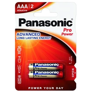 Батарейка Panasonic AAA LR03 Pro Power * 2 (LR03XEG/2BP) зображення 1