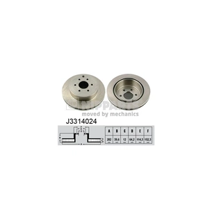 Гальмівний диск Nipparts J3314024 зображення 1
