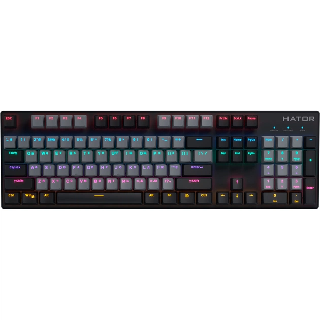 Клавіатура Hator Starfall Rainbow Origin Red USB Grey/Black (HTK-608-BGB) - зображення 1