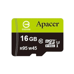 Карта пам'яті Apacer 16GB microSDHC UHS-I (95/45) Class10 w/0 Adapter RP (AP16GMCSH10U3-R) зображення 1
