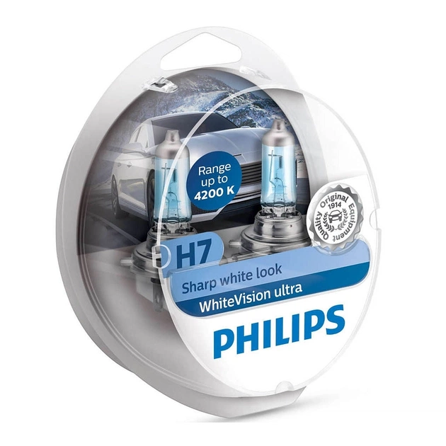Автолампа Philips H7 WhiteVision Ultra +60% 2шт (12972WVUSM) - picture 4