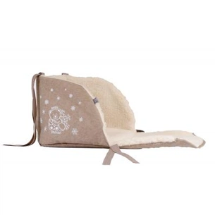 Матрацик в санки Baby Breeze Открытый из овечьей шерсти Cappuccino (19030) зображення 1