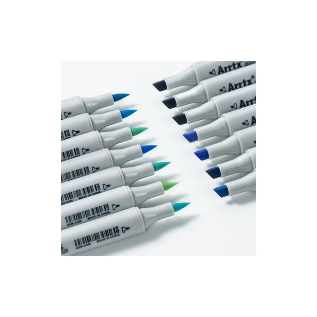 Художній маркер Arrtx Спиртові Oros ASM-03BU 24 кольори, сині відтінки (LC302529) - picture 4