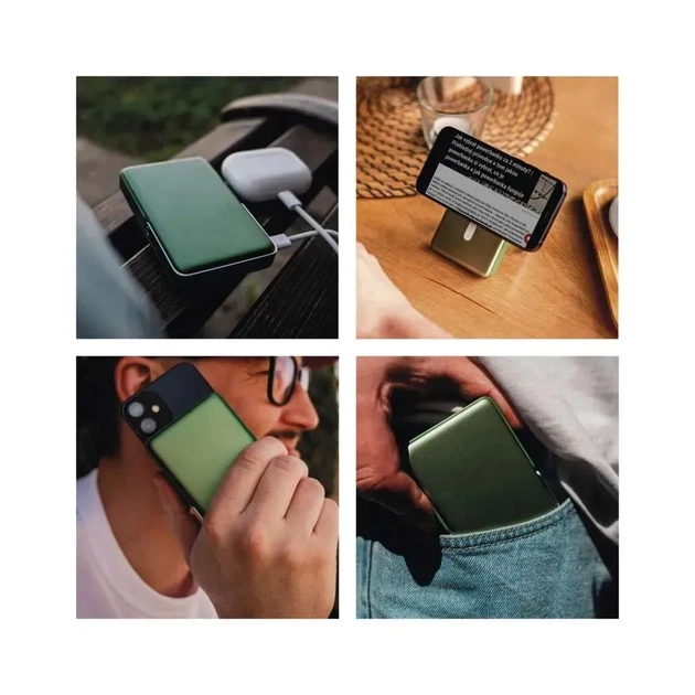 Батарея універсальна EMOS 10000mAh, MagSafe, 20W, green (B0552AG) - зображення 12