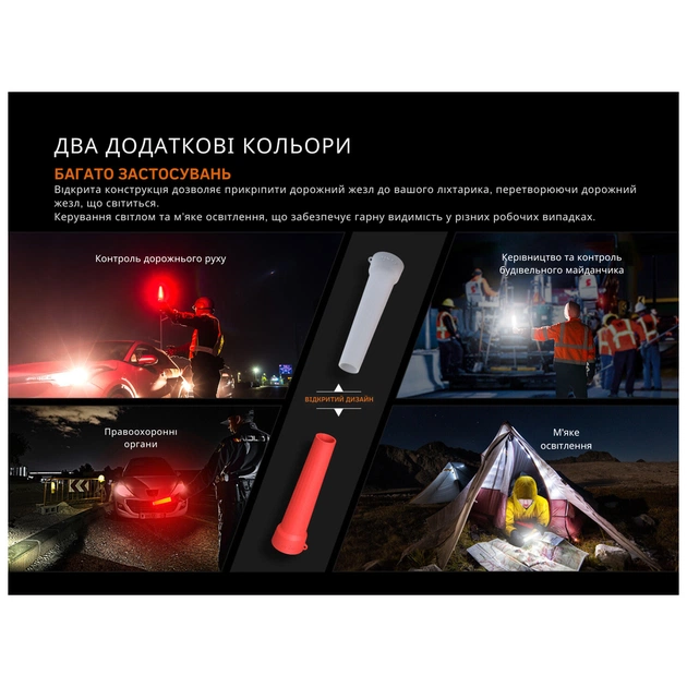 Дифузійний фільтр Fenix AOT-04 силіконовий червоний для ліхтарів серії PD, TK, WF, HT (AOT-04R) - picture 8