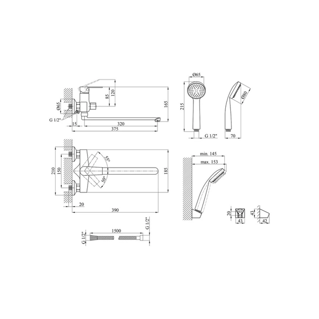 Змішувач Kroner Oker-C070 (CV019668) - зображення 9